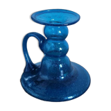 Biot low blown glass candlestick