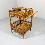 Rattan serving table 1950/60