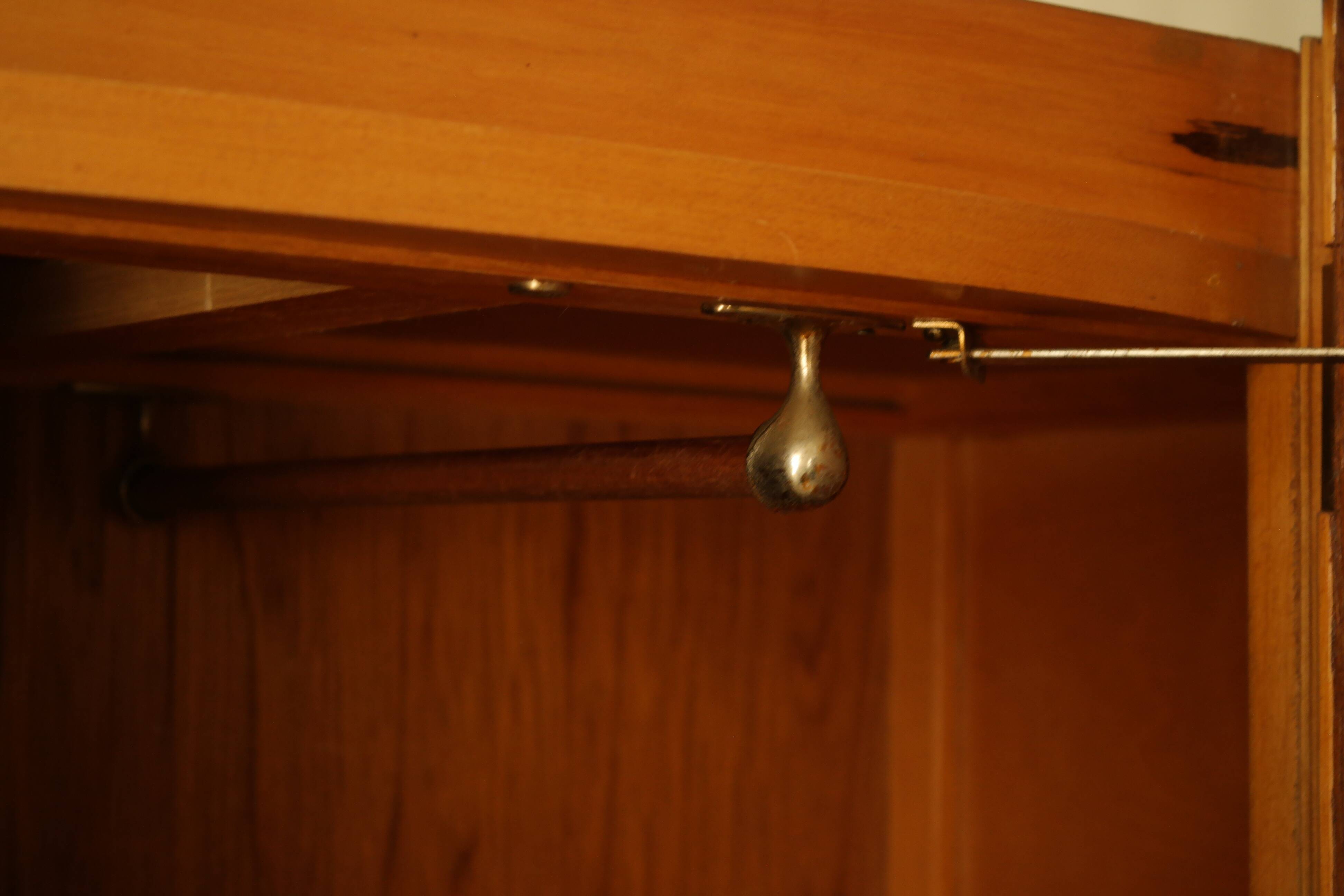 English art deco student wardrobe in walnut
