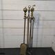 Solid brass fireplace set