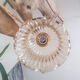 Baladeuse tulipe en verre doré vintage