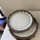 6 unalterable porcelain plates from Salins-les-Bains (Jura, France)