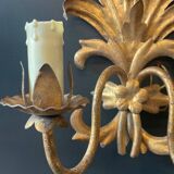 Pair of gold wall sconces