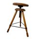 Vintage industrial workshop/work stool in wood