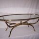Italian coffee table oval ram feet - 60s