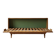 Mid-century wooden folding sofa bed frame, extendable daybed, Czechoslovakia, 190 × 151 × 77 cm