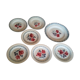 6 flat plates and a round dish digoin sarreguemines Marinette Cannes