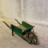 Wooden wheelbarrow
