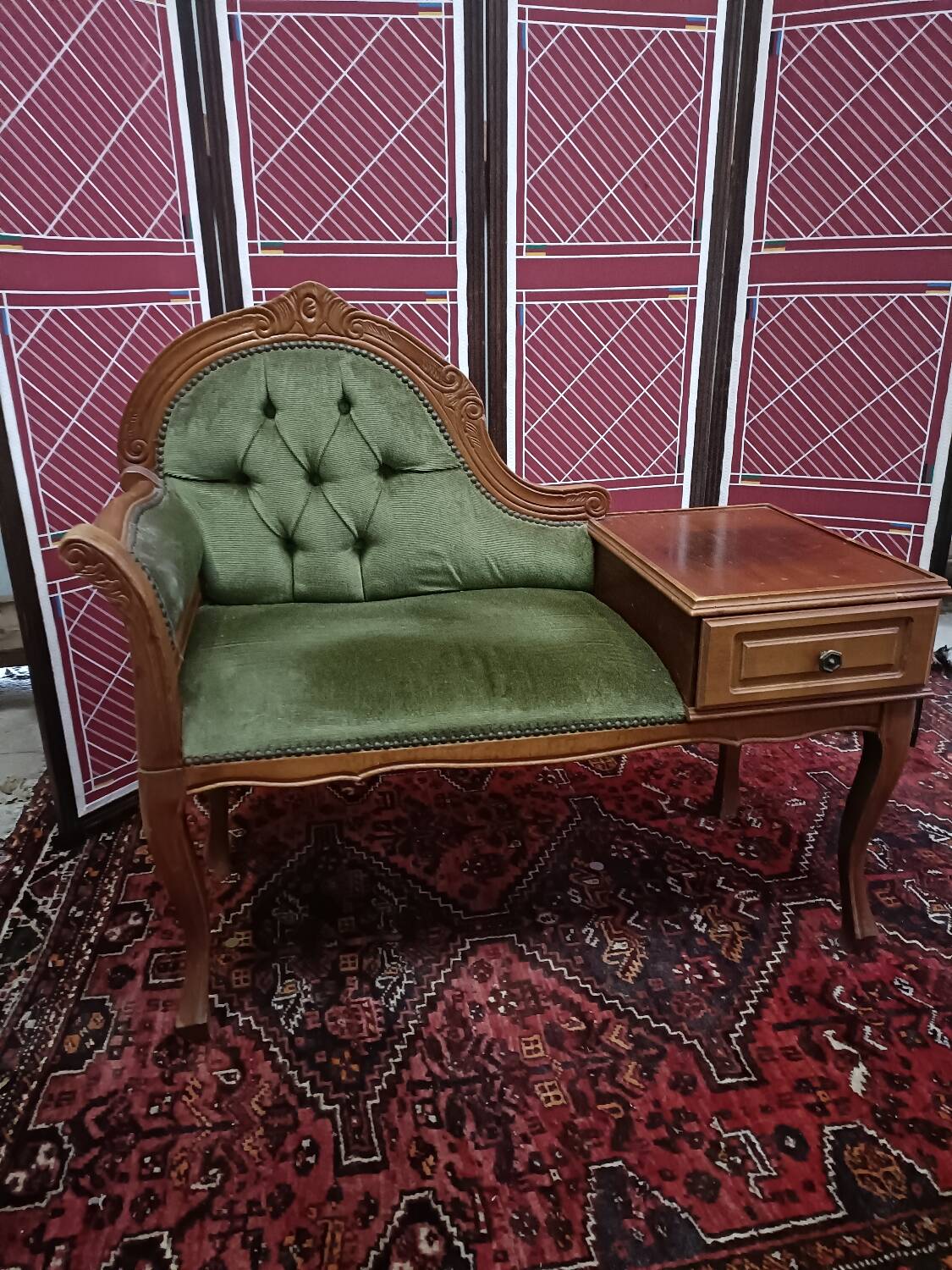 Vintage telephone bench