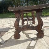 Brutalist wooden coffee table