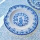 Set of 4 old hollow plates vieillard bordeaux model moustiers