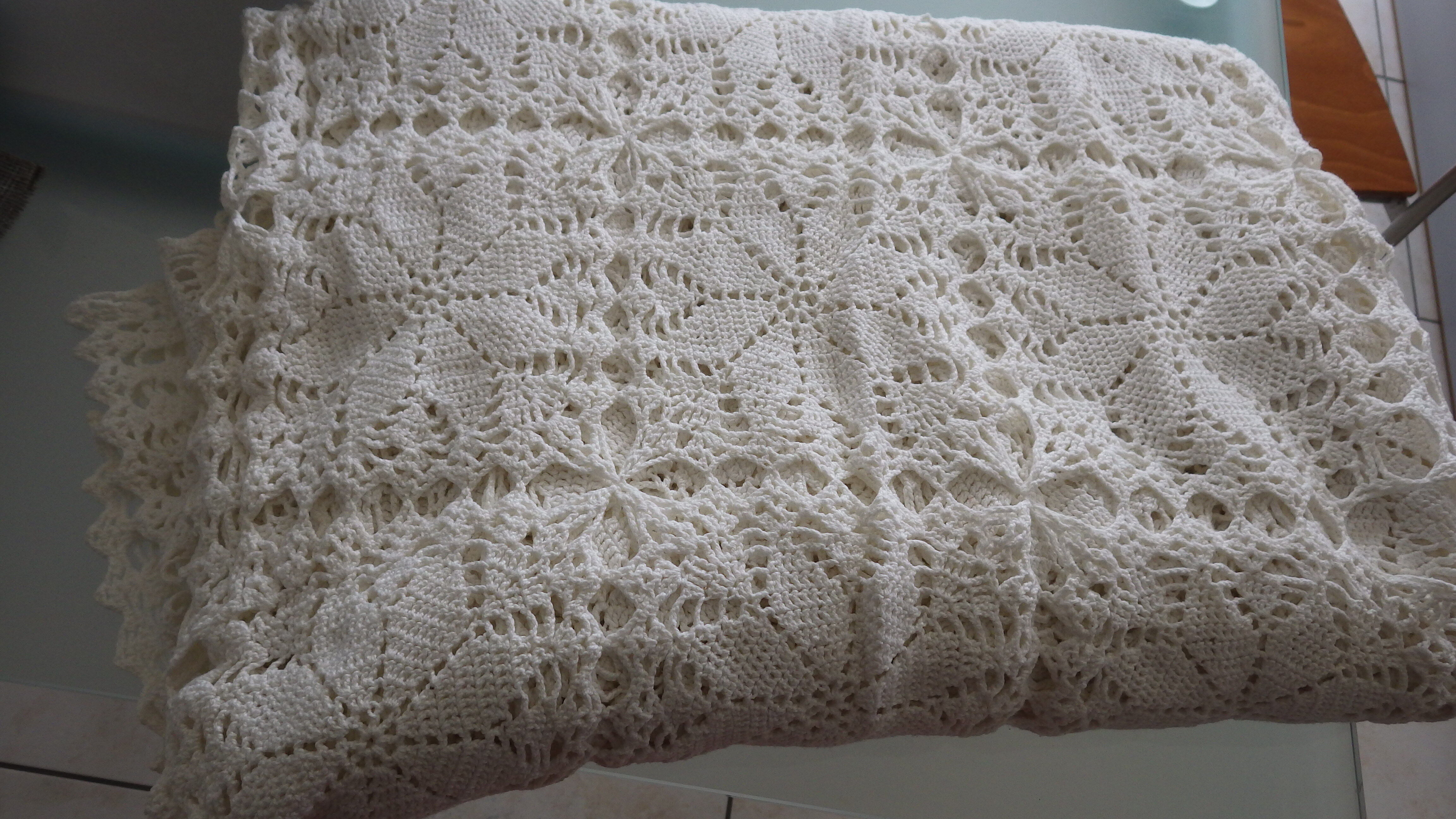 Crocheted bedspread