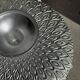 Cake stand on pedestal in glass with peacock feather effect D33 H10