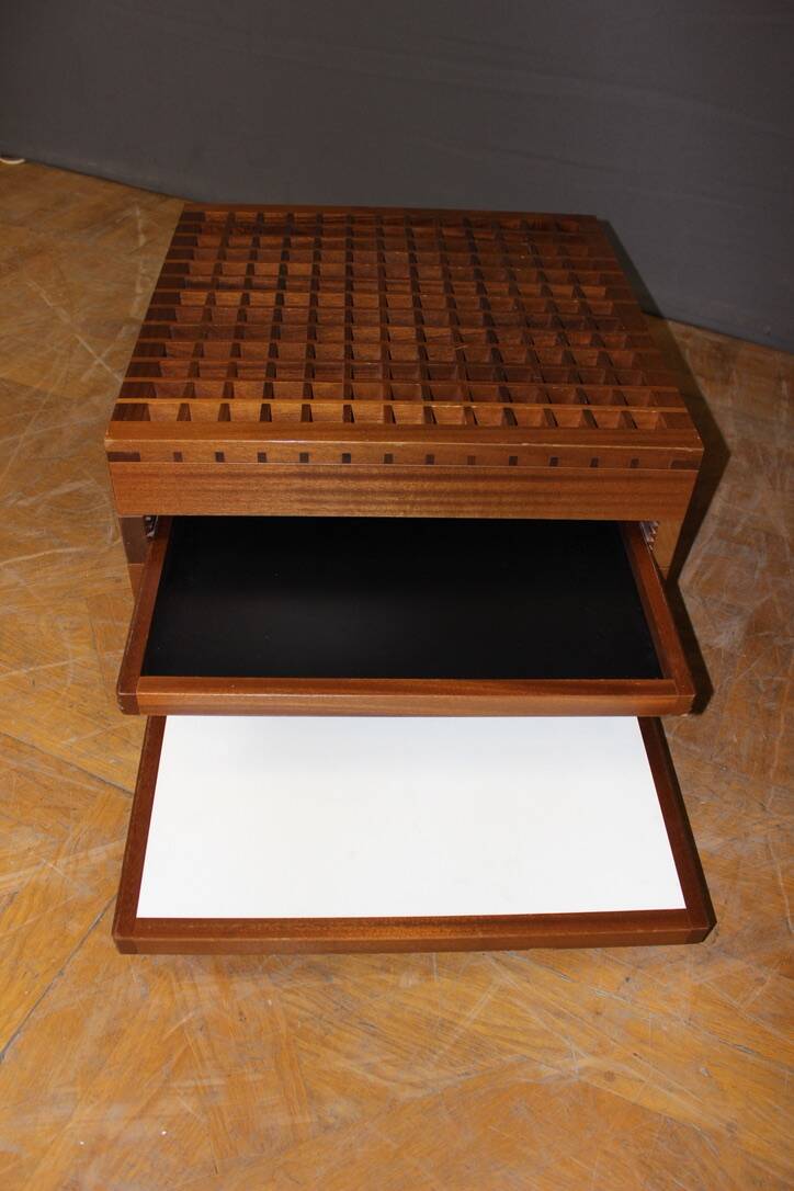 Black And White Coffee Table By Bernard Vuarnesson Model Tetra Circa 1980