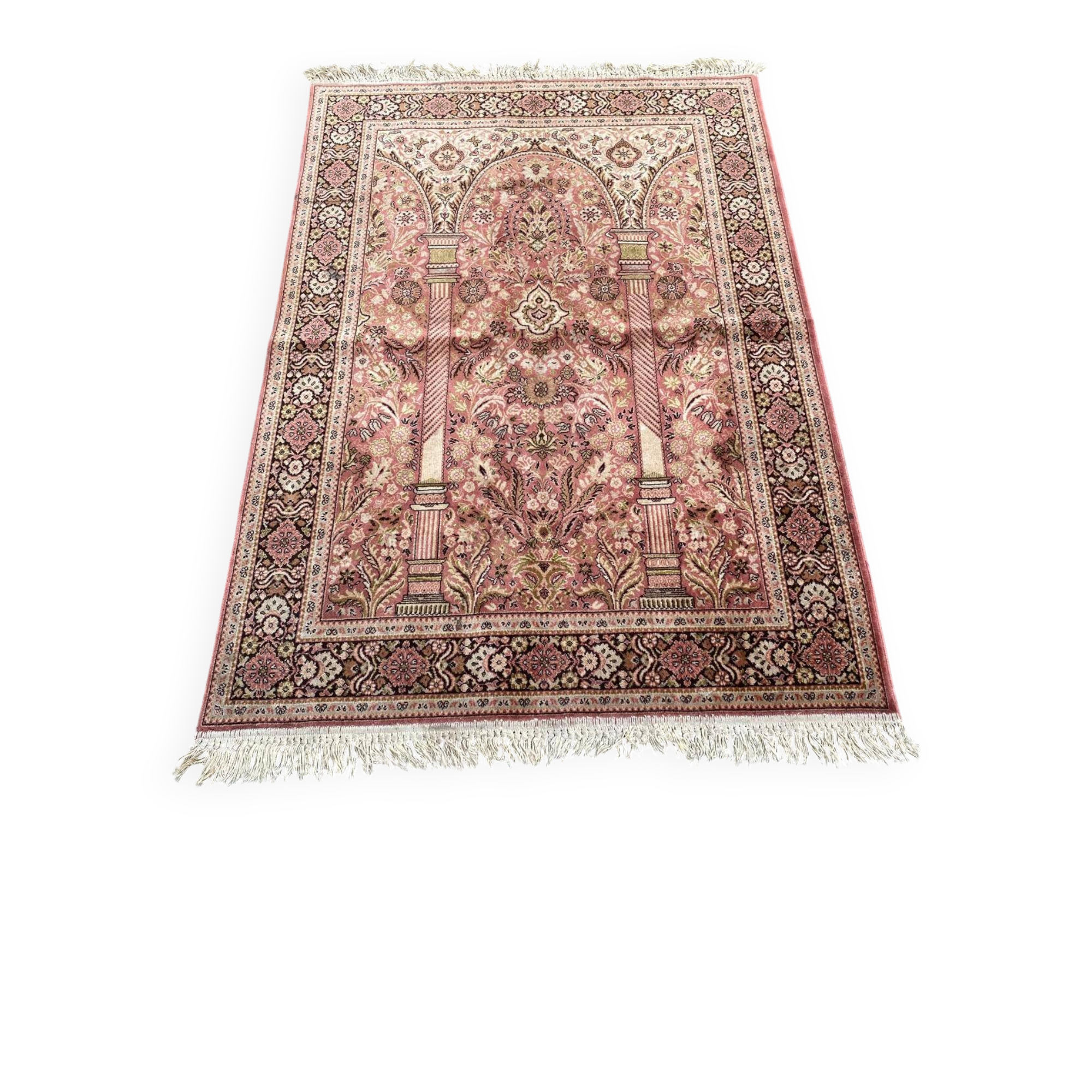 Persian rug in burgundy wool 110x170