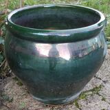 Exterior interior glazed terracotta pot cover