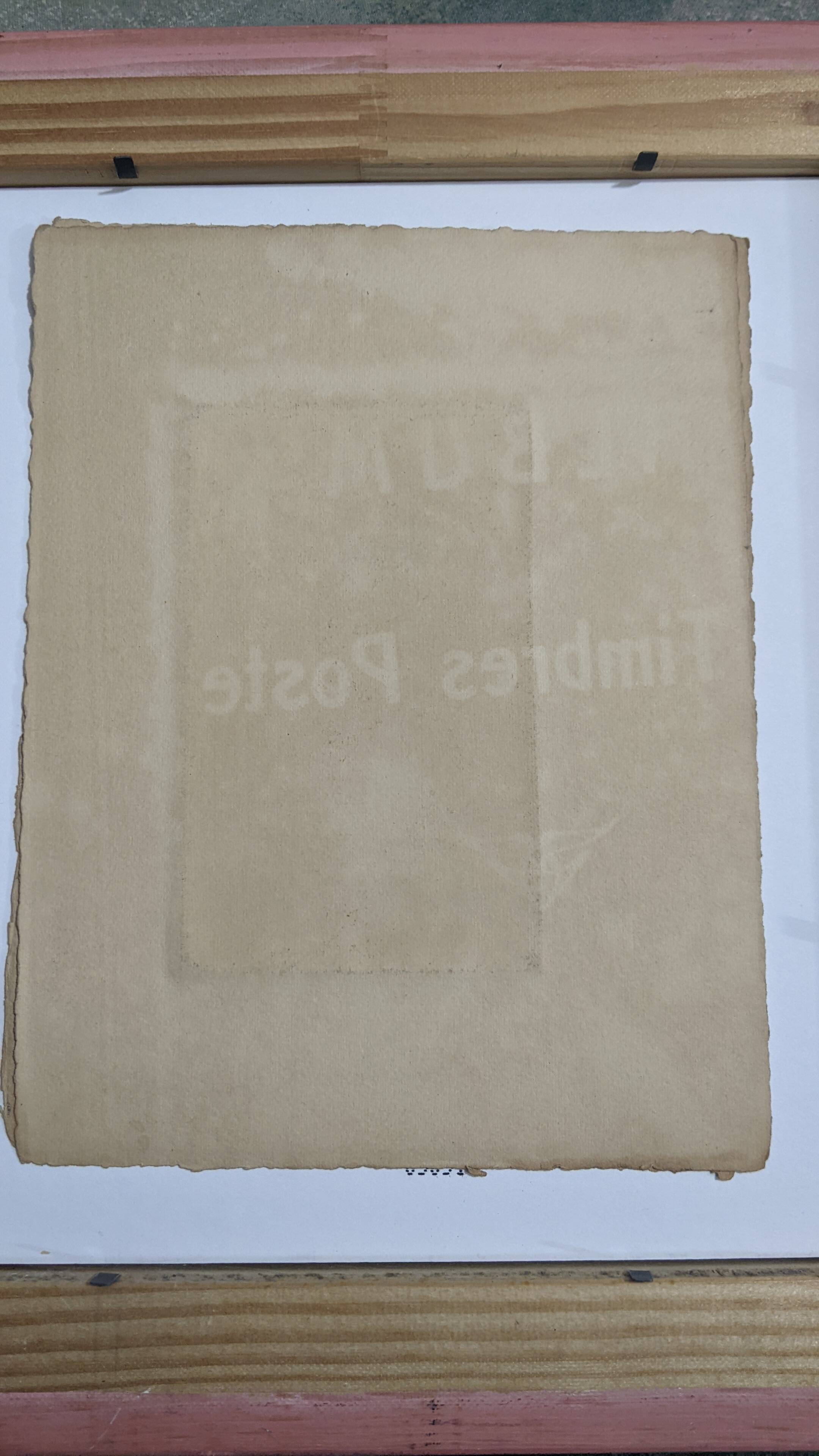 Original etching signed Schlumberger Vichy Bellerive the Allier golf chalet