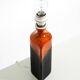 Unique 1960s ceramic table lamp in red and black by Kaiser Leuchten