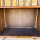 Vintage two-tier bamboo and rattan shelf with storage, Circa 1960