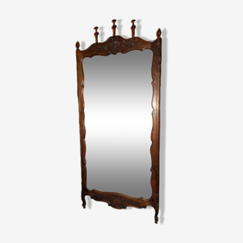 Large old mirror Provencal style walnut to pose 90x207cm