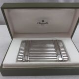 Christofle business card holder cigarette leaf case 925 sterling silver new