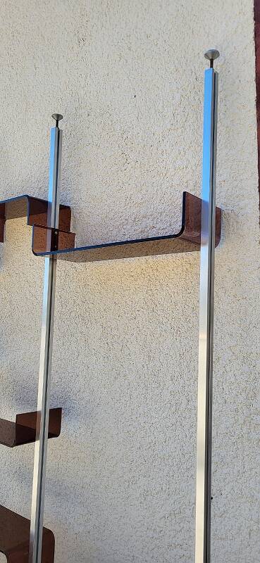 Vintage modular library shelf 6 legs and 14 shelves