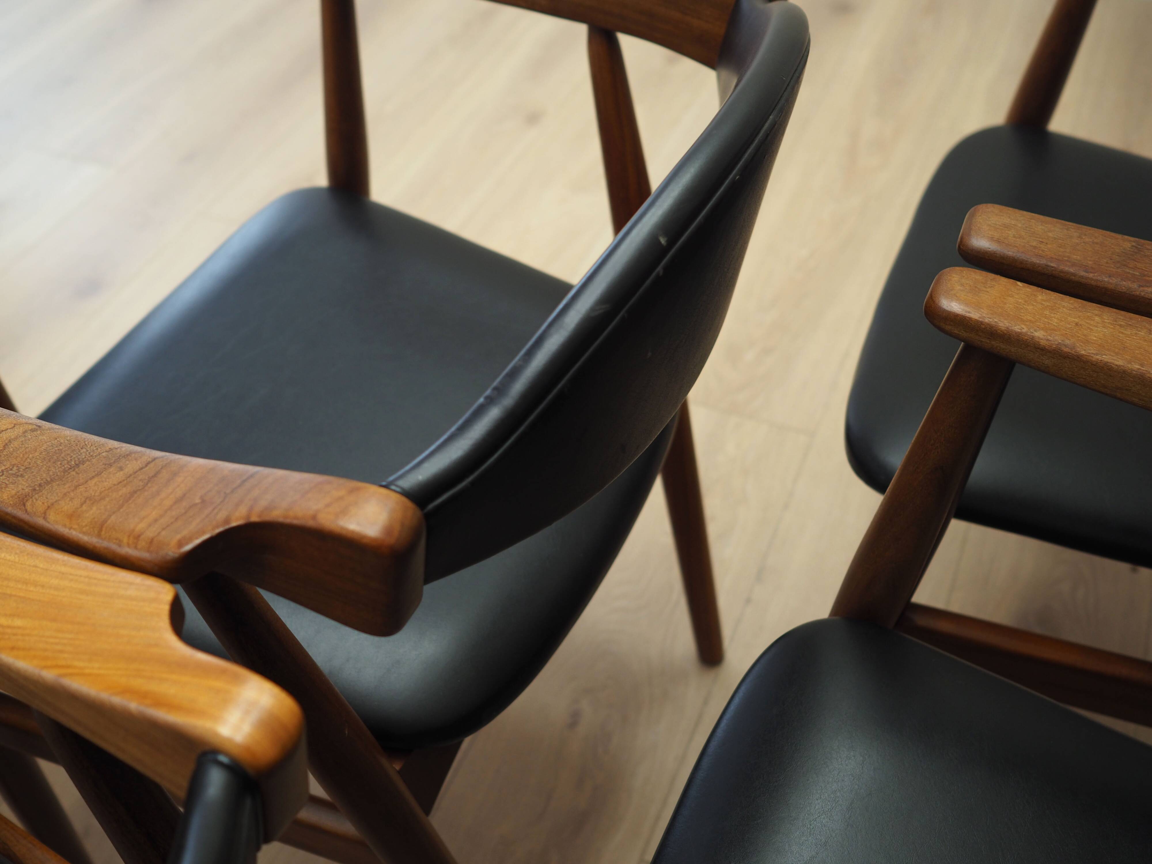 Set of six teak chairs, Danish design, 1970s, manufacture: Farstrup Møbler