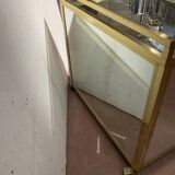 Bar roulant des années 70 en laiton et et face miroir XX siècle