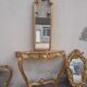Miroir style Louis XV doré - 100x33
