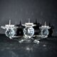 Swarovski candlestick in cut crystal signed sc swarovski design 1980