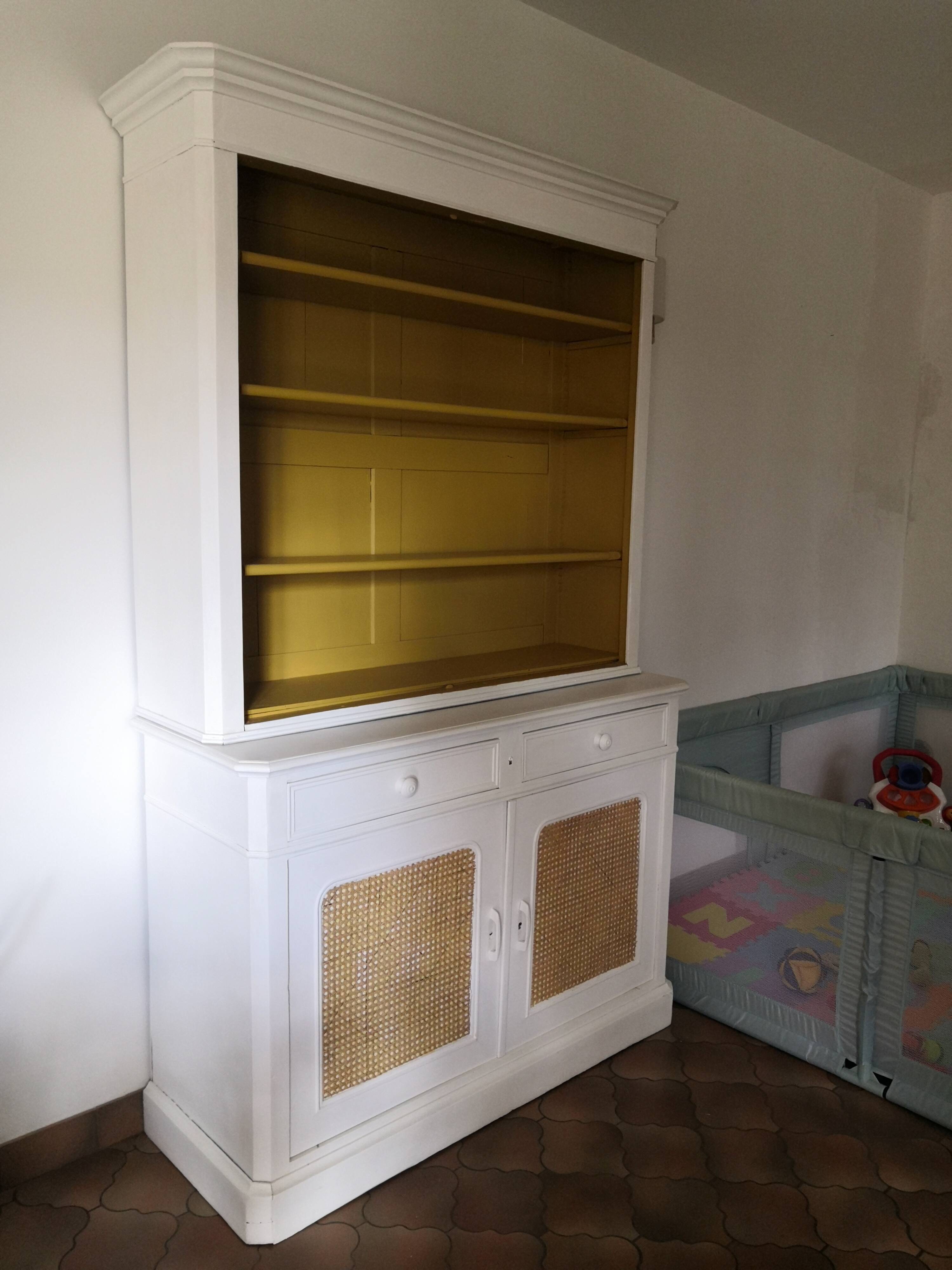 Vintage buffet cupboard restyled cannage