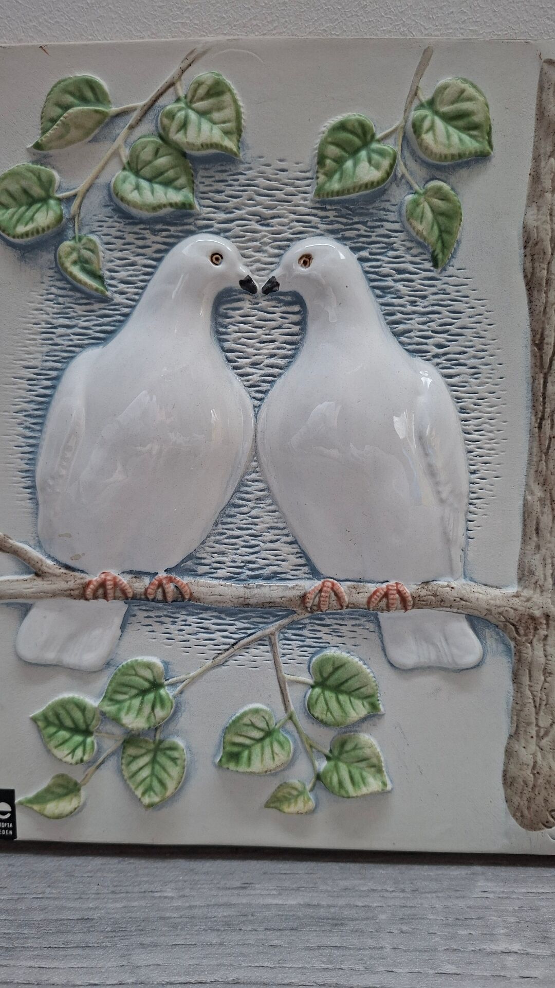 Wall plaque in ceramic JIE Gantofta, Sweden