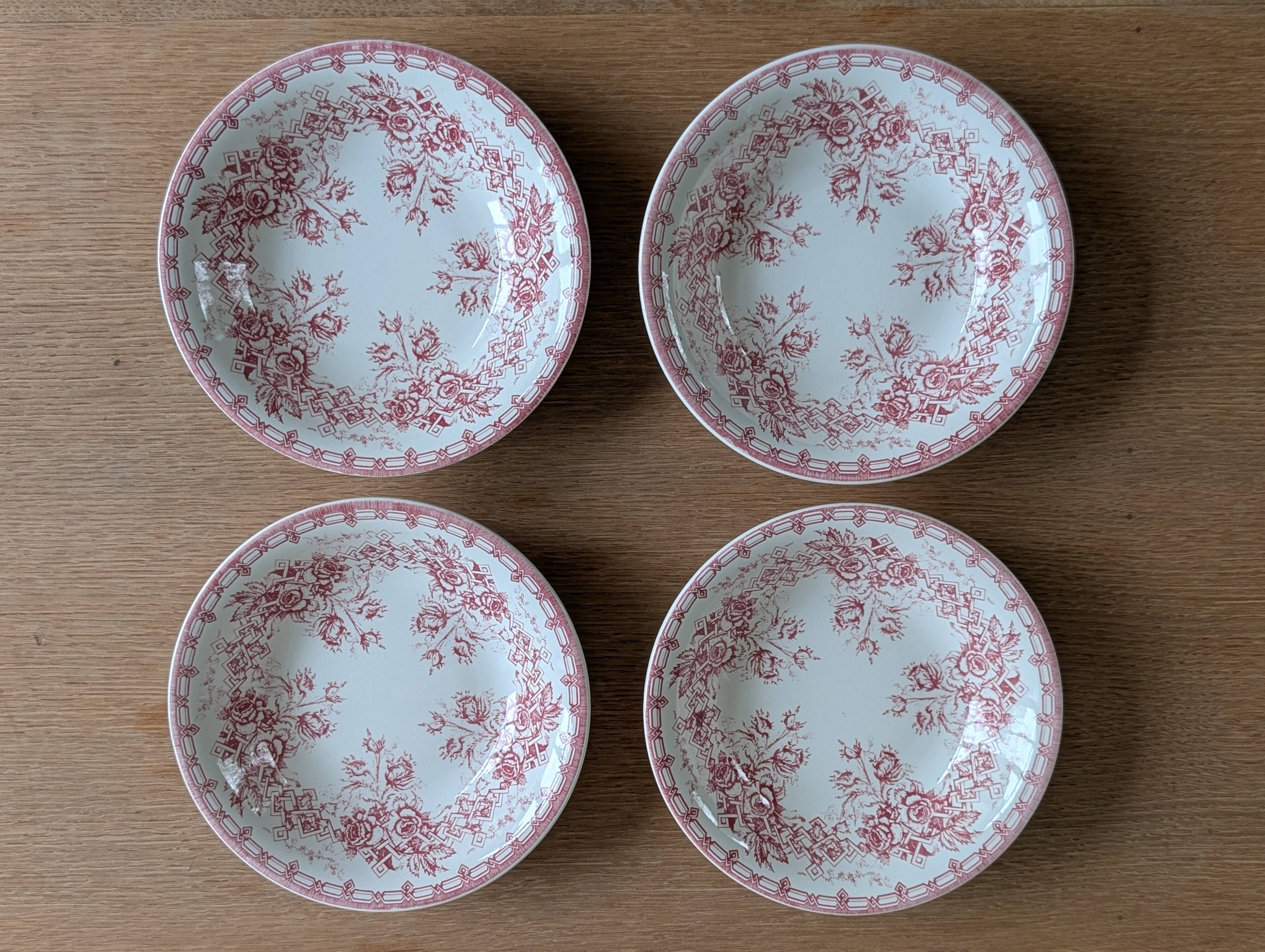 4 deep plates Sarreguemines