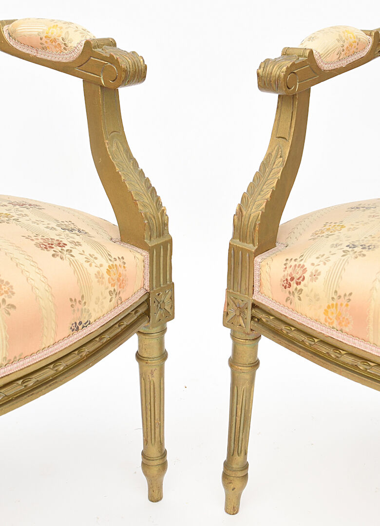 Gilded wooden living room in Louis XVI style