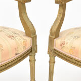 Gilded wooden living room in Louis XVI style