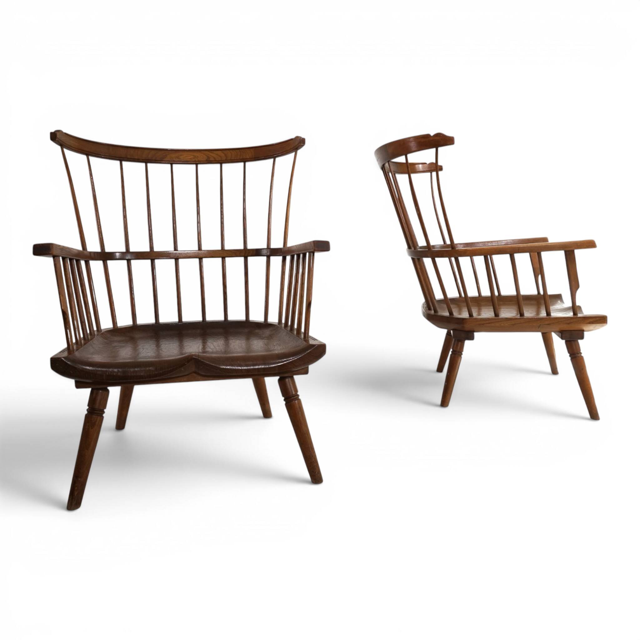 Paire de fauteuils lounge Windsor faits à la main, Angleterre, vers 1960
