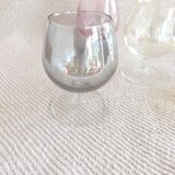 Small glasses with multicolored feet