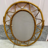 Rattan mirror