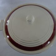 Opaque porcelain vegetable tureen/tureen from digoin sarreguemines, pasteur model