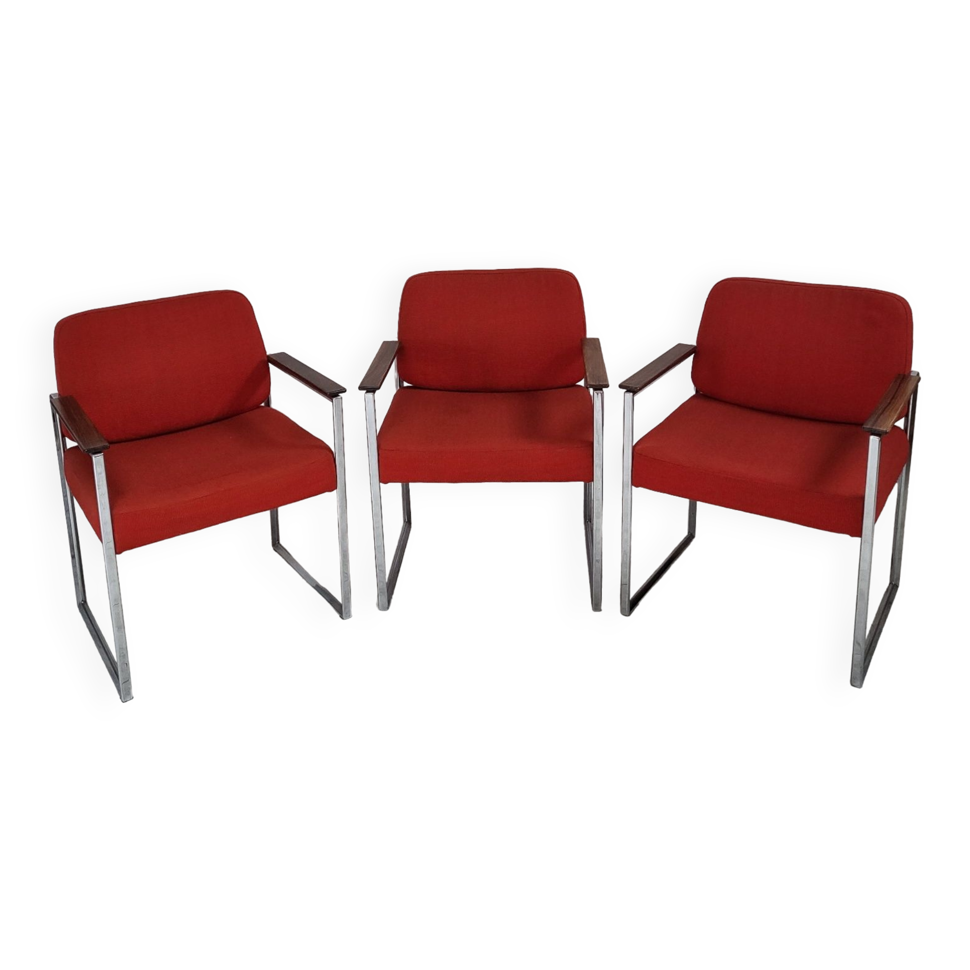 Set of three armchairs from the 1970s.