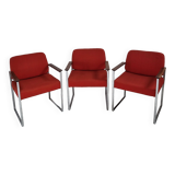 Ensemble de trois fauteuils des années 1970