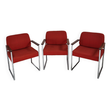 Set of three armchairs from the 1970s.