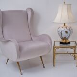 Giulia Mangani porcelain lamp chinoiserie with lychee, 1950`s ca, Italian