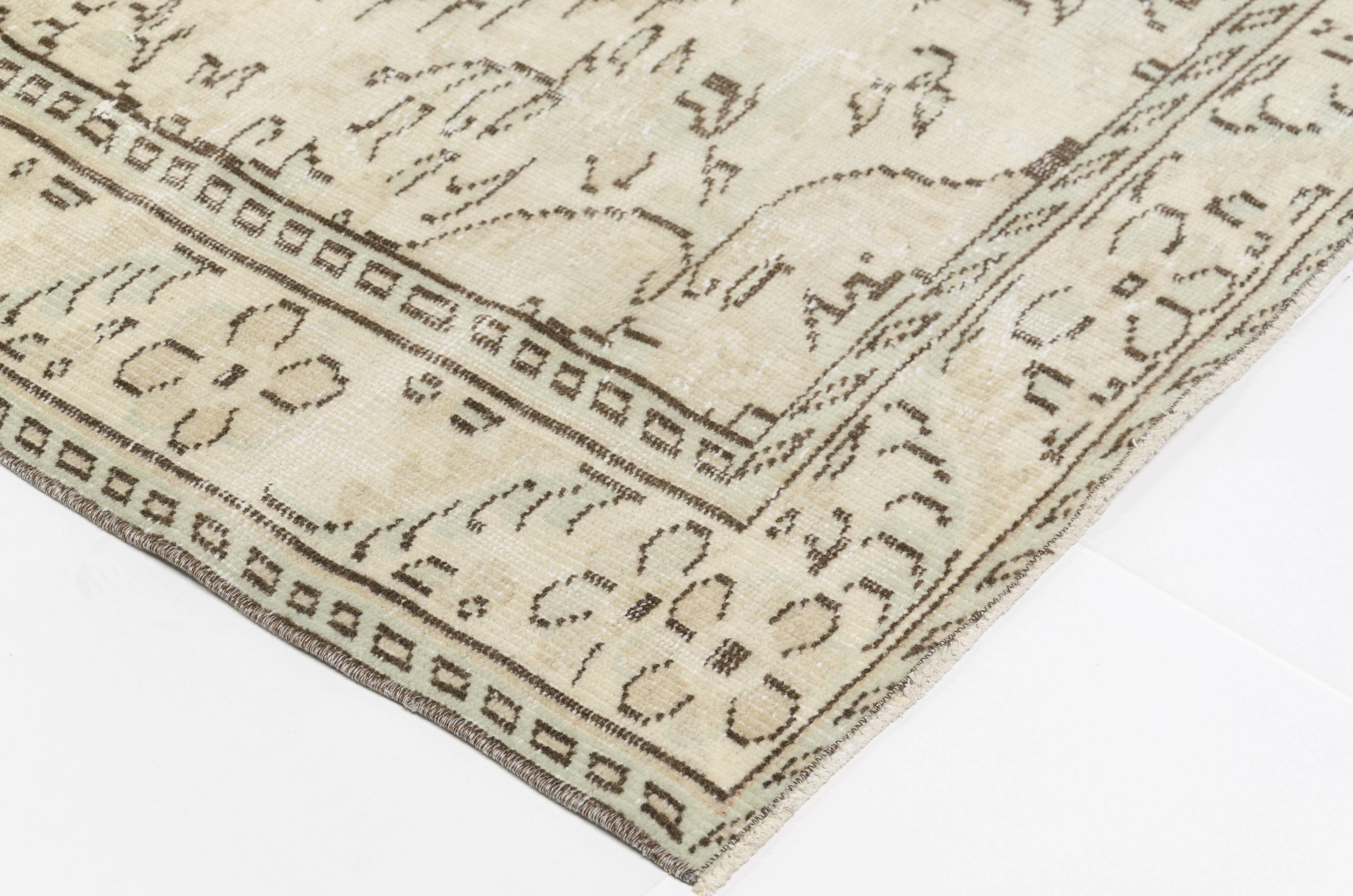 Beige Vintage Anatolian Carpet-1761