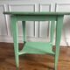 Vintage farmhouse table in solid wood with beautiful antique patina.