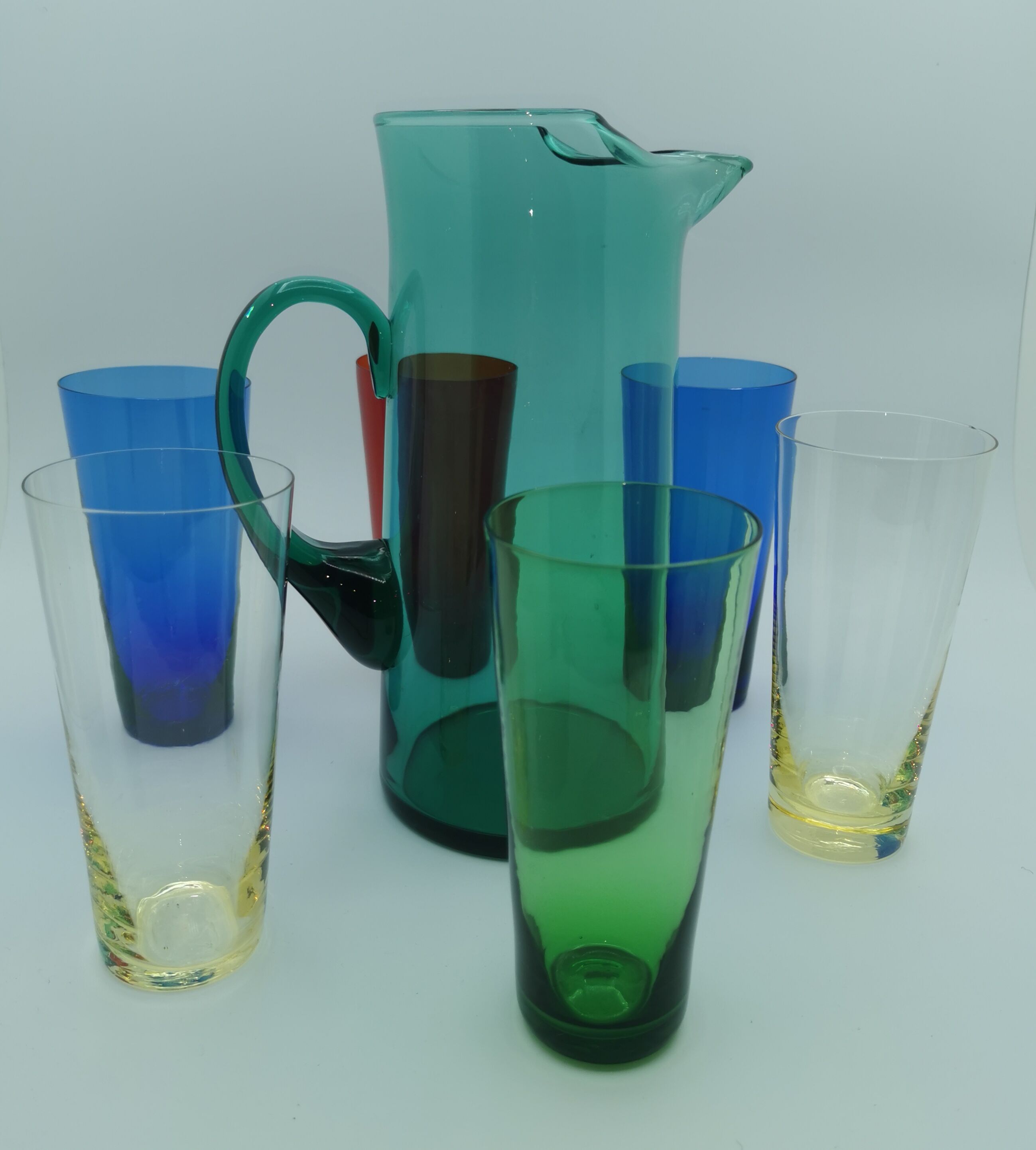 Vintage 1960s glass orangeade service