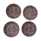4 flat plates Villeroy and Boch Burgenland pink décor