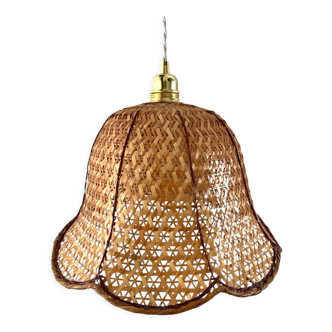 Vintage suspension in electrified braided wicker to nine