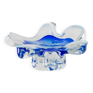 Plat à fleurs, verre de Murano, design italien, années 1960, fabriqué en Italie