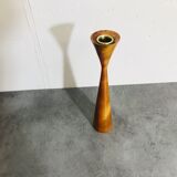 scandinavian teak candle holder